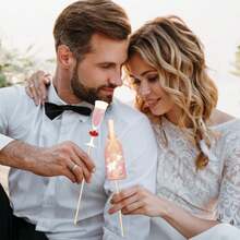 23 Stücke Papier Hochzeitsparty Fotobox Requisiten - Requisiten Set, geeignet für Bankette, Junggesellinnenabschied Dekoration (sortierte Muster) Fotobox Requisiten - Übersicht 5