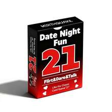 Jogo de cartas Date Night Fun 21: Inspirado no Blackjack, com dicas de conexão e desafios leves, perfeito para encontros românticos, fortalecer relacionamentos ou se divertir em casa nos fins de semana. - Multicolorido - Ver 1