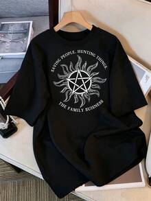 T-Shirt From The TV Series, Sam And Dean WinchesterS, Unisex - Black - View 6
