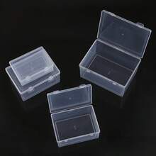 Grande scatola di stoccaggio rettangolare in plastica trasparente con coperchio a doppia fibbia, organizzatore versatile per scrivania domestica, attrezzatura da pesca, forniture per hobby, giocattoli, gioielli, cosmetici - trasparente per una facile visibilità - Multicolore - Visualizzare 6
