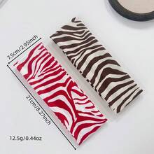 1pc Zebra Print Bohemian Polyester Headband, Suitable For Spring, Summer And Autumn - Black - View 6
