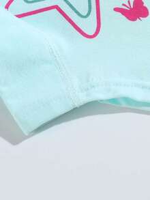 4pcs/Pack Girls' Soft Comfortable Cute Rainbow Butterfly Briefs - Multicolor - View 5