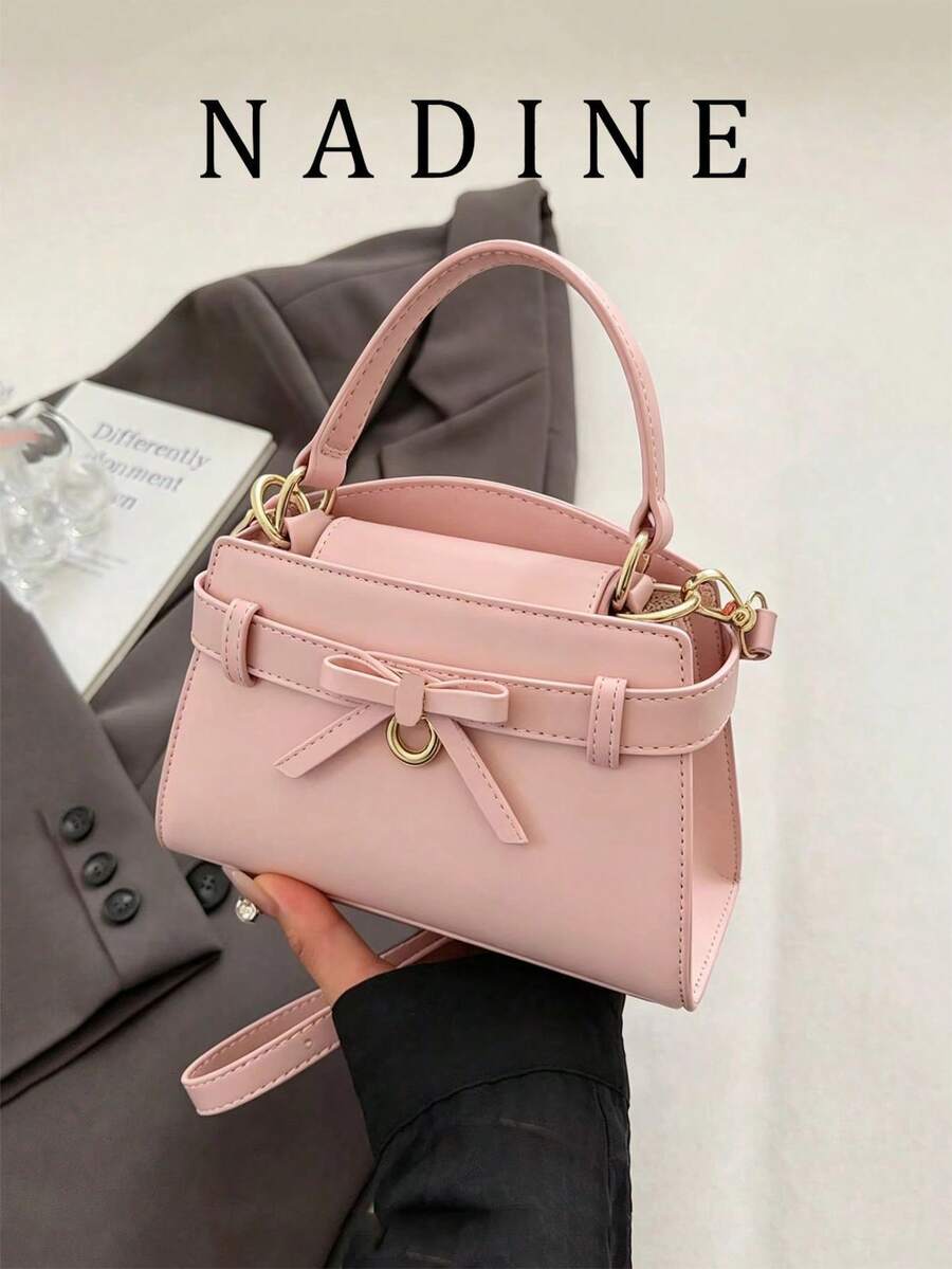 Fashionable Versatile Contrast Color Casual Tote Bag For Women