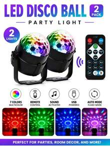 USB Powered Disco Ball Light - Multifunctional Indoor/Outdoor Crystal Magic Ball Projector Light, Suitable For Parties, Karaoke, Car, Birthday Decoration - Magic Ball - View 11