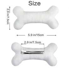 SIOTMERA Bone Hair Clips- 2Pcs 5.5 Inch White Plush Dog Bone Alligator Clips For Cosplay Costume Party Daily Wear Hair Pins Halloween Hair Accessories For Women Girls - 杏 - 查看 6