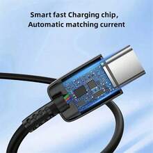 1条USB-C转USB-C数据线，USBC Type-C快充线，兼容三星S23/S23+/S22/S21/S20/Ultra/Plus、Note 20/10/Z Fold/Flip/S10、Galaxy Tab S7/S8等机型，支持三星S23、S22、S21、S20系列高速快充 - 黑色 - 查看 10