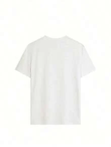 Camiseta de manga corta para mujer, con estampado de letras, cuello redondo, holgada y casual, adecuada para uso diario, informal, a la moda y versátil.Camiseta Gráfica para Mujer en Blanco, Negro, Rosa, Vacaciones, 100% Algodón - Blanco - Ver 5