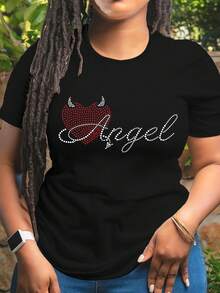 Camiseta de mujer para primavera y verano - Negro - Ver 4