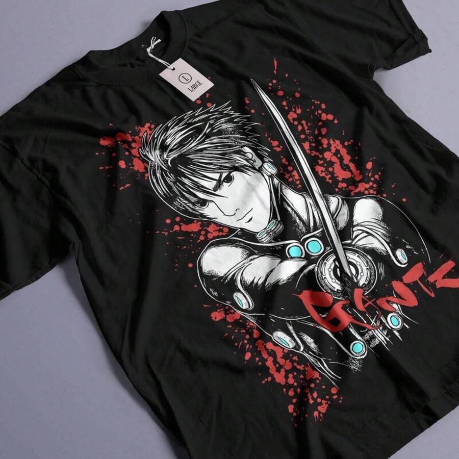 Unisex Gantz Kei Kurono Anime T-Shirt, Manga Otaku Shirt, Gantz: O Reika Shimohira Anime T-Shirt, Manga Waifu Shirtblusas para mujer playeras de mujer vestidos casuales para mujer y2k playeras deportivas para mujer verano camisetas ropa de mujer Fashion Perfect For Daily - Negro - Ver 1