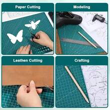 1pc Extra Large Self-Healing Cutting Mat - A1/A2/A3 Size, With Grid Lines And Diagonal Cut Guides, Suitable For Fabric, Paper, Cardboard - Heavy Duty Craft, DIY, Office, School, Technical Drawing - Compatible With Cutting Machines (Fits A0-A3 Paper Sizes) - Green Grid Layout And White Borders For Precise Alignment - Durable Smooth Surface, Long-Lasting, Large Craft Cutting Mat, Hobby Cutting Mat - Multicolor - View 7