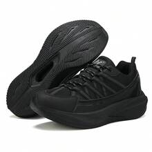 Carbon Plate Rebound Running Shoes, Lightweight Competitive Sports Sneakers For Students, Suitable For Long-Distance Running, Unisex Design - Black - View 12