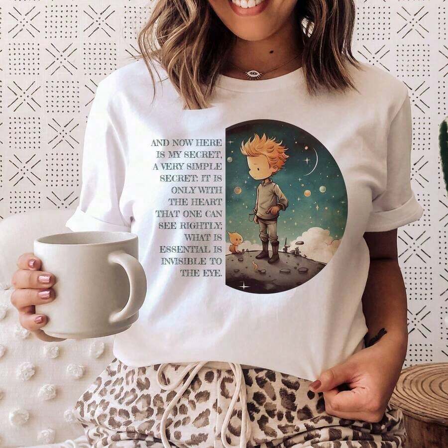 Camiseta de Mujer con Estampado de Moda - Blanco 1 - Ver 1