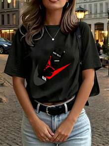 Women T-Shirts - Black - View 4