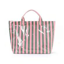 Large-Capacity Tote Bag, Equipped With A Detachable Crossbody/Hand Shoulder Strap And Zipper Closure-Multi-Functional Detachable Shoulder Bag, Suitable For Commuting, Shopping, Traveling, And Casual Use - Rice Noodles - View 8