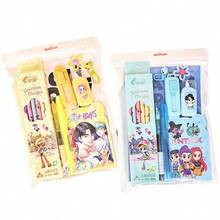 Bộ văn phòng phẩm K-Pop Huntrix 6 món, sổ tay, bút và móc khóa chủ đề anime, đồ dùng học tập thẩm mỹ dành cho người hâm mộ K-Pop. - Nhiều màu - Xem 10
