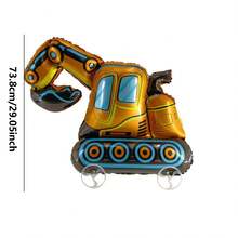 Cartoon Excavator Aluminum Foil Balloon, Children's Outdoor Toy Balloon, Towing Construction Vehicle Balloon, Birthday Gift Balloon - Multicolor - View 8