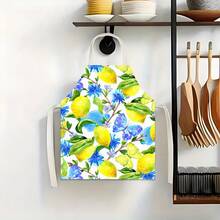 1pc, Home Decor, Vintage Lemon Art Pattern Printed Apron, Sleeveless, Neck Strap Design, Suitable For Cooking, Baking And Entertainment, Perfect For Home Dining, Parties, Outdoor BBQ Parties, Baking Apron|Bright Apron|Polyester Apron|Printed Apron - Multicolor - View 9