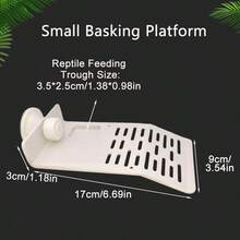 Plataforma de soleamiento para tortugas con ventosa y rampa, adecuada para anfibios y reptiles, decoración de acuario, blanca, accesorio para hábitat terrestre de tortugas - Ver 12