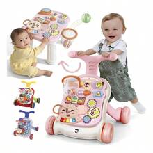 2-In-1 Musical Baby Walker With Interactive Toys And Portable Design - Rose - View 11