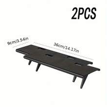 Estante superior ajustable para pantalla de TV, Monitor de ordenador, estante de almacenamiento superior para pantalla de escritorio, caja multimedia para TV, estante para enrutador, organizador para el hogar - L-2PCS - Ver 13