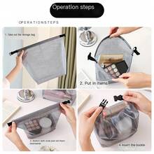 Waterproof Storage Bag, Fitness Clothing, Swimming Bathroom, Large Capacity Drawstring, Men's And Women's Outdoor Toiletries Bag - Large White - View 5