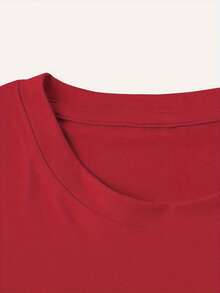 ¿Son los dramas coreanos mi terapia? Camiseta de manga corta con estampado de letras y eslogan, top casual de cuello redondo para verano y primavera, ropa de mujer - Camiseta de manga corta de algodón holgada unisex de estilo vintage urbano, blusas para mujer. blusas.blusas casuales para dama. - Rojo - Ver 4