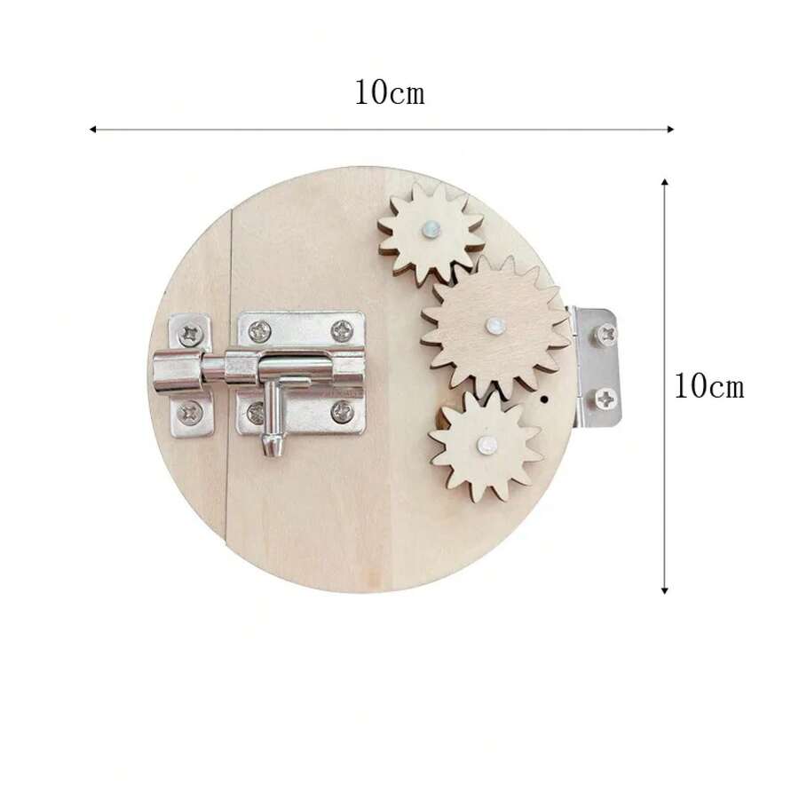 Tablero de madera ocupado, accesorios DIY, juguetes, lámparas, timbre, material didáctico Montessori, capacidad práctica, juegos educativos para niños, regalos2026 UO6J - Juego de Pasadores de Engranajes - Ver 1