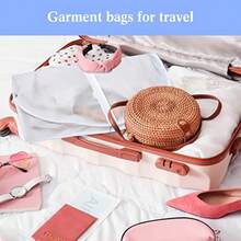 Chumia - 25 bolsas de ropa para colgar la ropa 24 x 32 pulgadas fundas de plástico transparente a prueba de polvo bolsas de vestir con cierre completa para viajes clóset adultos - Claro - Ver 8