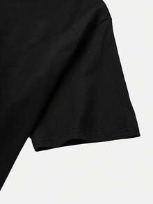 Women's Black Graphic T-Shirt - Casual Crew Neck Top For Everyday Wear, Non-See-Through Fabric For Daily Outfits And Parties, Ladies' T-Shirts Y2k - 黑色 - 查看 5