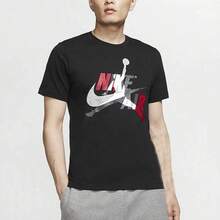 Camiseta de manga corta retro americana con estampado del logotipo  Jumpman Classics - Negro - Ver 3