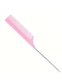 1 Piece Pointed Tail Comb, Sectioning Dye Comb With Hook Tail Tip, Sectioning Comb, 1 Piece Carbon Fiber Plastic Coloring Comb, Stainless Steel Pointed Tail Dye Comb, Highlighting Comb, Sectioning And Volumizing, Heat Resistant, Suitable For Various Hairstyles, Suitable For Women And Girls, Hair Brush, Comb, Hairstyling Tools, Hairstyling Products And Accessories,Travel,Party, Headpiece, Haircomb, Side Comb - Pink - View 6