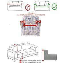 1 buah Sarung Sofa Sutra Susu Motif Bunga, Sarung Sofa Dekoratif Elastis Anti Selip untuk Sofa Satu/Dua/Tiga/Empat Dudukan, Tahan Hewan Peliharaan, Berwarna-warni, Cocok untuk Musim Semi, Musim Panas, Musim Gugur, Musim Dingin - MultiWarna - View 16