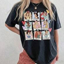 Loose Oversize  Disney Retro Princess Shirt, Watercolor Magic Castle Princess Shirt, Disney 2026 Trip Shirt, Disneyland Family Trip Shirt  -- Disneys Disneyland Paris The Magic Kingdom Disneyesque The House Of Mouse Mickey Mouse Empire Modest Summer Outfits Take That T Shirt Summer Coord Tops For Women Summer Summer Clothes Women Summer Clothes Summer Tops Summer Tops Women Summer Co Ord Summer Top Summer Outfits White Top Black Top Holiday Outfits For Women  Tops For Women Summer Holiday Gifts Valentine's Day Gifts Earth Day Gifts Oktoberfest Gifts Summer Bank Holiday Gifts - 黑色 - 查看 1