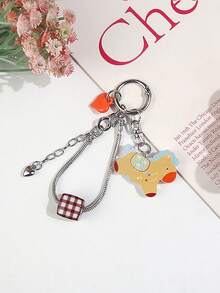1pc Double-Sided Printed Little Horse Keychain, Multi-Element Chain Pendant, Cartoon Cute Bag Charm Accessory - Multicolor - View 9