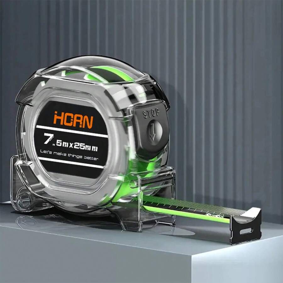 Cinta métrica fluorescente de 3-5-7-10 metros, escala gruesa de precisión, herramienta de medición multiusos resistente al agua y al desgaste - 3M 19 mm 1 unidad - Ver 1