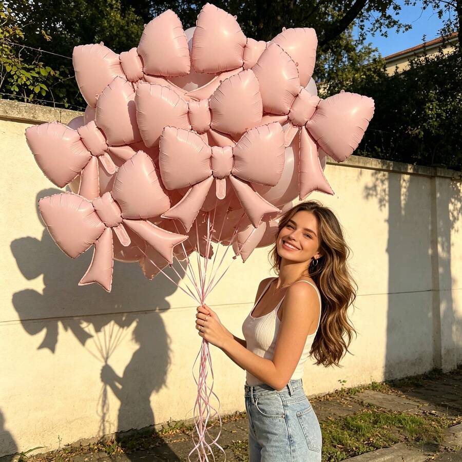 21-Inch Pink Butterfly Foil Balloon Toy, Children's Birthday Party Decoration, Holiday Wedding Decor - Pink - View 1