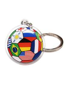 1 móc khóa bóng đá tinh tế với thiết kế in hình, móc khóa bóng đá mini kỷ niệm World Cup với cờ các quốc gia, phụ kiện thiết yếu cho người hâm mộ bóng đá, mặt dây chuyền ba lô, móc chìa khóa xe hơi, móc khóa bóng đá sáng tạo dành cho học sinh. - Nhiều màu - Xem 7