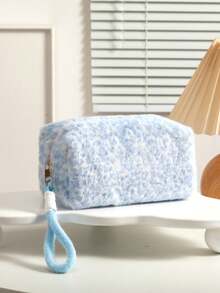 Túi đựng mỹ phẩm nhung họa tiết da báo, dung tích lớn, thiết kế dây rút có khóa kéo, túi đựng đồ đa năng, túi du lịch đựng đồ dùng vệ sinh cá nhân, trang trí nhà cửa, đựng trang sức, đựng đồ dùng phòng tắm, đựng son dưỡng môi, đựng sơn móng tay, đựng đồ trang điểm, hộp trang điểm, túi đựng mỹ phẩm, đồ dùng học tập - Nhiều màu - Xem 9