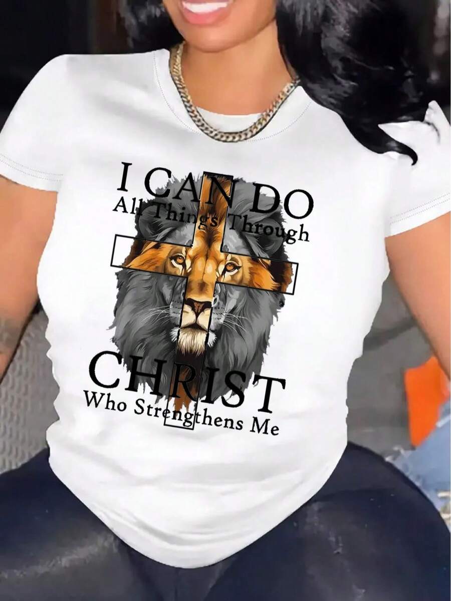 Camiseta de mujer cómoda de cuello redondo casual de algodón mezclado manga corta suave transpirable superior de ropa de mujer para verano primavera ropa urbana tela - Blanco - Ver 1