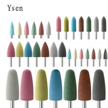 1 Uds cabeza Cuspidal 7 colores caucho y carburo de silicio pulidor de uñas máquina de manicura eléctrica accesorios de taladro de uñas herramientas broca de uñas - GXJ-146-4 - Ver 1