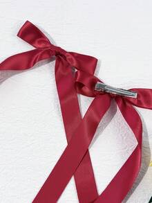 Bộ 8 kẹp tóc nơ tối giản bằng satin trơn dành cho nữ, thích hợp sử dụng hàng ngày, dự lễ hội và tiệc tùng. - Bộ tám món nhiều màu - Xem 3