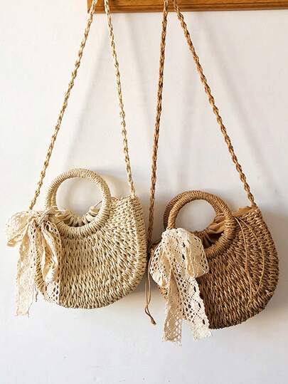 Straw Handbag, New Arrival Fashionable Shoulder/Crossbody Bag, Beach Tote, Versatile For Women, Summer