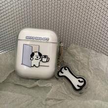 1 chiếc ốp bảo vệ tai nghe Bluetooth Apple Airpodspro thế hệ 1/2/3/4, hình cặp đôi cún con dễ thương. - Nhiều màu - Xem 6