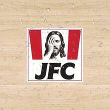 1/2/5 Peças Engraçado "JFC" Adesivo de Jesus, Decalque de Vinil Humorístico Cristão À Prova d'Água, Adequado para Carros, Motocicletas, Computadores, Telefones Celulares, Portas, Janelas, Paredes, Amantes de Gatos, Scrapbooking e Decoração - A - Visão 9