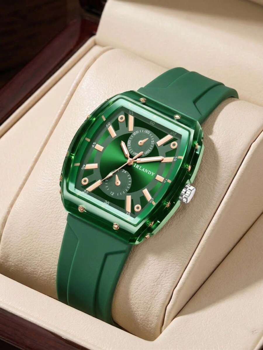 1 chiếc đồng hồ thạch anh nam, thích hợp cho công việc, giải trí, thể thao, thiết kế tối giản, mặt số hình thùng, đeo hàng ngày, dự tiệc, mùa tựu trường, lễ tốt nghiệp, sinh nhật, kỷ niệm, quà tặng lễ hội cho bạn bè và bạn học. - Nhiều màu - Xem 1