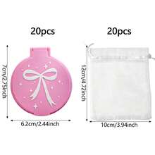 20 chiếc gương mini bỏ túi màu hồng hình nơ, nhỏ gọn và dễ mang theo, thích hợp làm quà tặng cho phụ nữ, sinh nhật, cô dâu, tiệc tùng hoặc ngày Valentine. - Nhiều màu - Xem 18