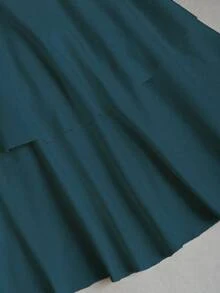 corto elegante rosa para mujer, vestido con capas dulce y suave para primavera/verano - Agua verde azul - Ver 6