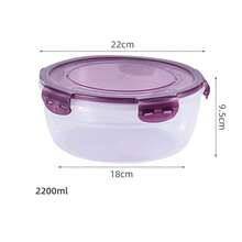 Fridge Organizer Food Storage Containers Fresh Fruit Refrigerator Storage Box Snack Sealed Jar Lunch box Kitchen organizer - 2200 ml morado - Ver 1