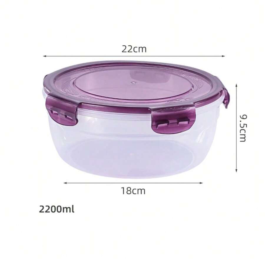 Fridge Organizer Food Storage Containers Fresh Fruit Refrigerator Storage Box Snack Sealed Jar Lunch box Kitchen organizer - 2200 ml morado - Ver 1