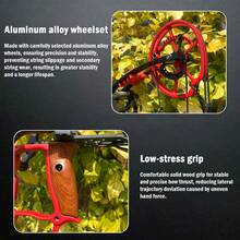 BROWNDATE New Metal Compound Bow, 30-70LBS Adjustable, Arrows & Steel Balls Dual Compatible, 25-30" Draw Length, Left/Right Hand Avalible, CNC Metal Short Axle 19" Design For Beginners & Adults Outdoor Practice Training Archery Equipment, Precision & Stability - (Black and Red) Pro Dual-purpose Bow - Bare Bow Set - View 10